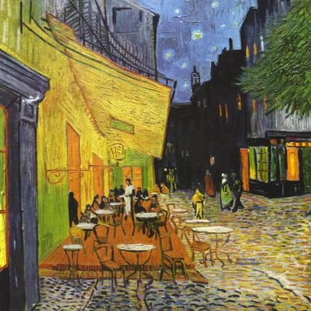 'La terrasse' ~ Technique Van Gogh ~ Style Savonarola