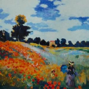 'Champ de Coquelicots près d'Argenteuil' ~ Technique Monet ~ Style Savonarola