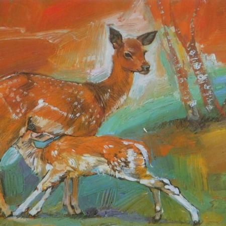 'La biche et son petit' ~ Technique et Style Savonarola