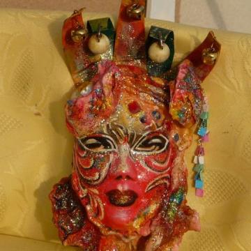 Série les masque de Venise ~ 'Artifices de couleurs' ~ Préparations, Pinceaux, Médiums