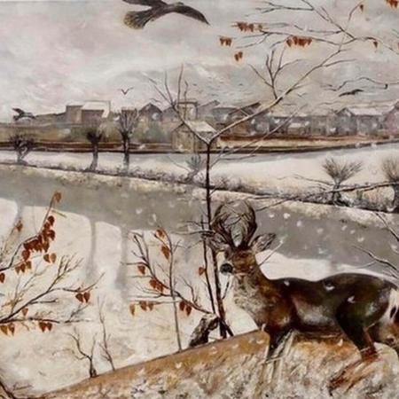 'Emporte les flocons' ~ Huile sur toile