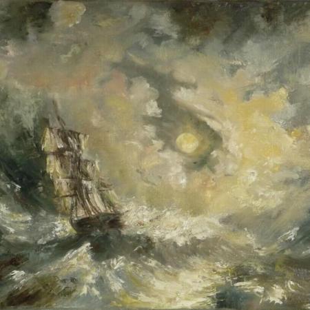 'En pleine tempête' ~ Huile sur toile