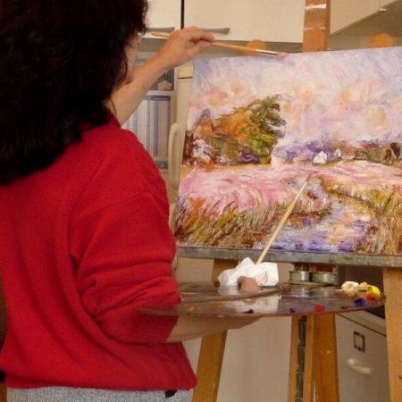 L'Artiste et 'Impression d'eau' ~ Toile