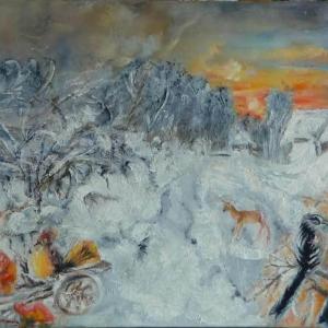 'Neige' ~ Huile sur toile